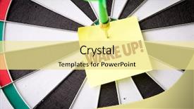  Presentation with target - Cool new PPT layouts with target date - wake up backdrop and a blonde colored foreground