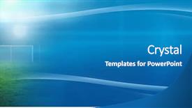  Presentation with flash - Beautiful PPT theme featuring target flash - digital composite of football goal backdrop and a teal colored foreground