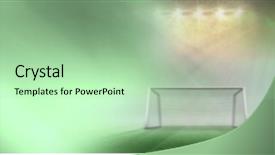  Presentation with flash - PPT theme enhanced with target flash - digital composite of football goal background and a mint green colored foreground