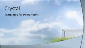  Presentation with flash - Theme enhanced with target flash - digital composite of football goal background and a light blue colored foreground