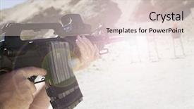  Presentation with gun problem - Cool new PPT theme with target flash - firing a gun backdrop and a  colored foreground