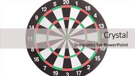 Presentation with safety target - Presentation theme enhanced with target for darts on white background and a light gray colored foreground