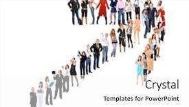  Presentation with united - Amazing slides having target group - united company standing together backdrop and a white colored foreground