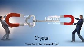  Presentation with magnet - Slide set consisting of target hr - businessman in recruitment concept background and a light blue colored foreground