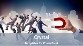  Presentation with magnet - Audience pleasing theme consisting of target hr - businessman in recruitment concept backdrop and a mint green colored foreground