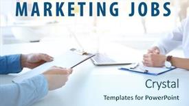  Presentation with blue and orange business people - Presentation design with target hr - marketing jobs concept business people background and a sky blue colored foreground