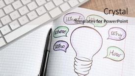  Presentation with light bulb idea invention presenter - Audience pleasing theme consisting of target market plan - marketing idea concept drawing light backdrop and a soft green colored foreground