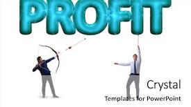  Presentation with profit - Cool new PPT theme with target missed - profit concept with businessman backdrop and a white colored foreground