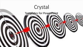  Presentation with target - Colorful PPT theme enhanced with target with arrow isolated backdrop and a white colored foreground