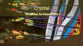  Presentation with safety target - Slide deck featuring target-with-arrows-close-up background and a tawny brown colored foreground