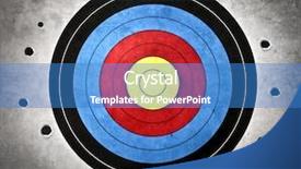  Presentation with target - PPT theme featuring target with holes all background and a teal colored foreground