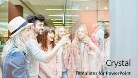  Presentation with fashion - Slides enhanced with targeted selection - group of friends in front background and a lemonade colored foreground