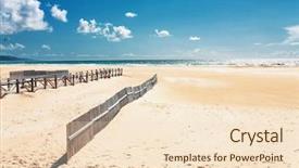  Presentation with ocean - Presentation design featuring tarifs - beautiful view on beach background and a lemonade colored foreground