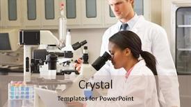  Presentation with female - Cool new slide set with reasonable service - clarification determination explanation question concept backdrop and a light gray colored foreground.