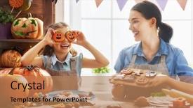  Presentation with holy family the child jesus - Colorful slide deck enhanced with tarifs - mother and her daughter having backdrop and a coral colored foreground