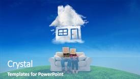  Presentation with employees - Presentation having tarifs - silly employees with arms folded background and a  colored foreground