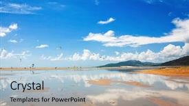  Presentation with spain - PPT theme enhanced with tarifs - tarifa beach in spain packed background and a  colored foreground