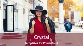  Presentation with plus size fashion model - Audience pleasing slides consisting of tarifs - young stylish woman wearing red backdrop and a crimson colored foreground