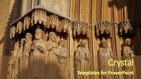  Presentation with seafood paella from spain recipe - PPT theme featuring tarragona cathedral basilica in catalonia background and a tawny brown colored foreground