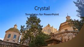  Presentation with diversity spain children - Cool new theme with tarragona cathedral basilica in catalonia backdrop and a light blue colored foreground