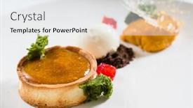  Presentation with ice cream - Slide deck having tart-with-ice-cream background and a white colored foreground