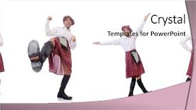  Presentation with tartan - PPT layouts enhanced with tartan - concept with funny scotsman isolated background and a white colored foreground