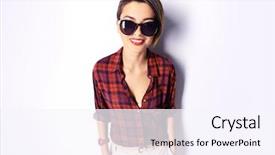  Presentation with tartan - Presentation design consisting of tartan - isolated portrait of a cool background and a sky blue colored foreground