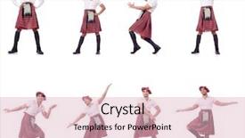  Presentation with kilt - Presentation featuring tartan - scottish traditions concept with person background and a lemonade colored foreground