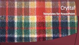  Presentation with tartan - Theme having tartan fabric texture useful background and a coral colored foreground