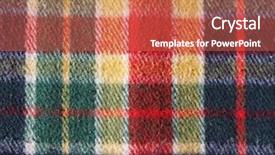  Presentation with tartan - Amazing PPT layouts having tartan fabric texture useful backdrop and a coral colored foreground