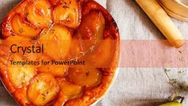  Presentation with thyme - Cool new presentation theme with tarte-tatin-with-pears backdrop and a gold colored foreground