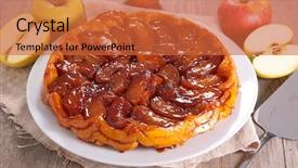  Presentation with tart tatin - Audience pleasing slide deck consisting of tarte tatin backdrop and a red colored foreground