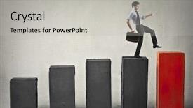  Presentation with target - Presentation design featuring tartget business - reaching a target background and a light gray colored foreground