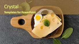  Presentation with cream cheese and fruit sandwich - Cool new theme with tartin - open faced cheese sandwich canape backdrop and a coral colored foreground