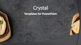  Presentation with cream cheese and fruit sandwich - PPT layouts having tartin - open faced cheese sandwich canape background and a  colored foreground