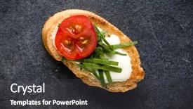  Presentation with a dark stone - Amazing presentation having tartin - open faced sandwich canape backdrop and a  colored foreground