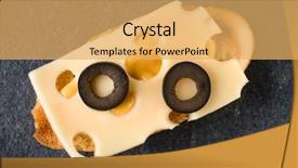  Presentation with a dark stone - Slides consisting of tartin - open faced sandwich canape background and a  colored foreground