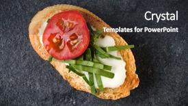  Presentation with a dark stone - Presentation theme enhanced with tartin - open faced sandwich canape background and a  colored foreground