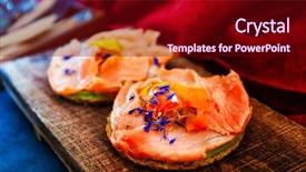  Presentation with asparagus - Presentation theme with tartlets chiffonade pickled vegetables creamy background and a wine colored foreground