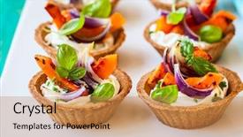  Presentation with cheese - PPT theme with tarts with pumpkin and soft background and a  colored foreground