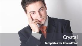  Presentation with thinking - Slides having task force - thinking white business man background and a dark gray colored foreground