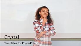  Presentation with task - Colorful presentation enhanced with tasks - girl as a schoolgirl backdrop and a coral colored foreground