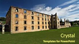  Presentation with port - Presentation enhanced with tasmania's port arthur historic site background and a tawny brown colored foreground