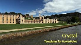  Presentation with port service - Amazing presentation theme having tasmania's port arthur historic site backdrop and a tawny brown colored foreground