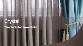  Presentation with curtains - Theme featuring tassel - beautiful colorful curtains in room background and a gray colored foreground