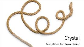  Presentation with hemp - Slide deck with tassel - concept with long hemp rope background and a white colored foreground