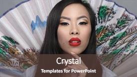  Presentation with young man and a woman - Beautiful slide set featuring tassel - portrait of beautiful young asian backdrop and a  colored foreground