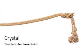  Presentation with rope - Audience pleasing PPT theme consisting of tassel - rope isolated on the white backdrop and a white colored foreground
