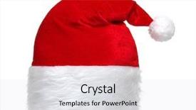  Presentation with santa claus and reindeers - Beautiful slides featuring tassel - santa claus red hat isolated backdrop and a sky blue colored foreground