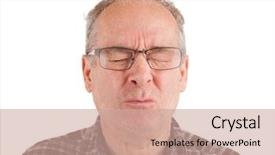  Presentation with taste - Cool new PPT theme with taste - man ate something sour backdrop and a coral colored foreground